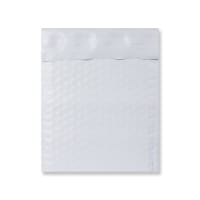 7.68 x 5.71 " White Poly Recyclable Bubble Mailers Peel & Seal Dimple