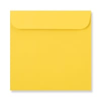 4.96 x 4.96 " Dark Yellow Square Peel & Seal Plain 74lb Envelopes