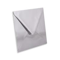 160x160mm Silver Square Mirror Finish Gummed 120gsm  Envelopes