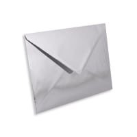 6.38 x 9.02 " Silver Wallet Mirror Finish Gummed 80lb Envelopes