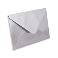 114x162mm C6 Silver Wallet Mirror Finish Gummed 120gsm Envelopes