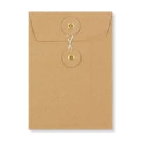 C6 Manilla String & Washer Envelopes 162x114mm