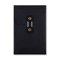 C6 Black String & Washer Gusset Envelopes 162x114x25mm