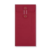 8.66 x 4.33 " Red Open Top String & Washer 108lb Envelopes
