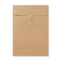 String & Washer 324x229x25 Gusset Manilla Envelopes 180gsm Full View Window