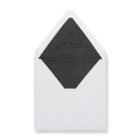 160x160 White Black-lined Wallet Gummed 120gsm Envelopes