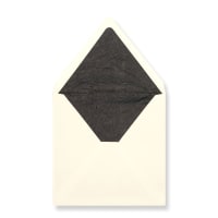 160 x 160mm Ivory Envelopes Lined With Black Paper