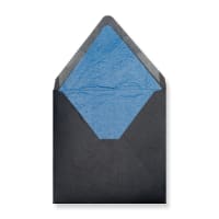 160x160 Black Blue-lined Wallet Gummed 120gsm Envelopes