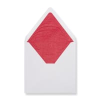 6.3 x 6.3 " White Red-lined Wallet Gummed 80lb Envelopes