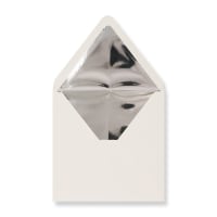 160x160 Ivory Silver Foil Lined Gummed Envelopes
