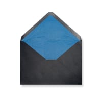 6.38 x 9.02 " Black Blue-lined Wallet Gummed 80lb Envelopes