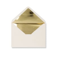 6.38 x 9.02 " Ivory Gold Foil Lined Gummed Envelopes