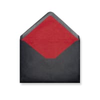 162x229 Black Red-lined Wallet Gummed 120gsm Envelopes