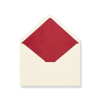 162x229 Ivory Red Tissue Lined Gummed Envelopes