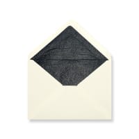 4.49 x 6.38 " Ivory Black Tissue Lined Gummed Envelopes