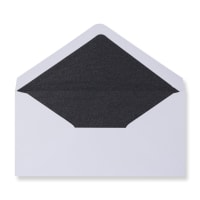 110x220 DL White Black-lined Wallet Gummed 120gsm Envelopes