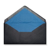 4.33 x 8.66 " Black Blue-lined Wallet Gummed 80lb Envelopes