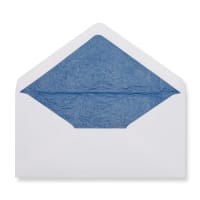 4.33 x 8.66 " White Blue-lined Wallet Gummed 80lb Envelopes