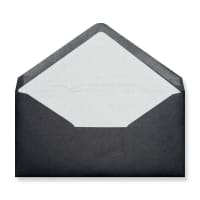 4.33 x 8.66 " Black White-lined Wallet Gummed 80lb Envelopes