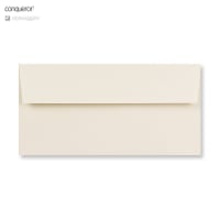 4.33 x 8.66 " Cream Conqueror DL Laid Wallet Peel & Seal 80lb Envelopes