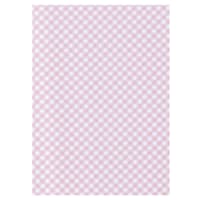 A4 BABY PINK BRILLIANCY CHECK GINGHAM CARD 300 GSM