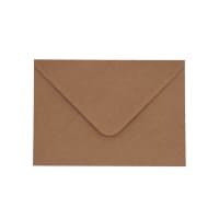 152x216mm Brown Ribbed Wallet V Flap Gummed Plain 100gsm Envelopes