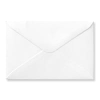 94x143mm White Wallet Gummed V Flap 120gsm Non-opaque Envelopes