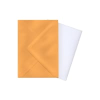 A6 White Card Blanks &amp; Yellow Envelopes (Pack of 10)