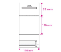 110x110mm Header Cello Bag Peel & Seal