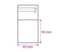 3.54 x 2.56 " Cello Bag Peel & Seal