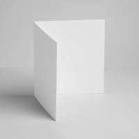 3.94 x 3.94 " White Ensocoat Single Folded Cardstock 300gsm