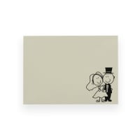  C6 Ivory Printed Bride and Groom Envelopes