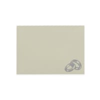 C6 Ivory Laid Printed Silver Rings Envelopes 