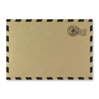C6 Printed North Pole Kraft Envelopes