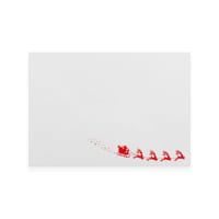 152x216mm White Wallet Printed Santa Sleigh Gummed V Flap 120gsm Non-opaque Envelopes