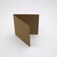 160mm Square Clean Kraft Recycled Folded Cardstock 350gsm