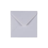 3.94 x 3.94 " Snow White Pearlescent Square Gummed Plain 60lb Wove Envelopes