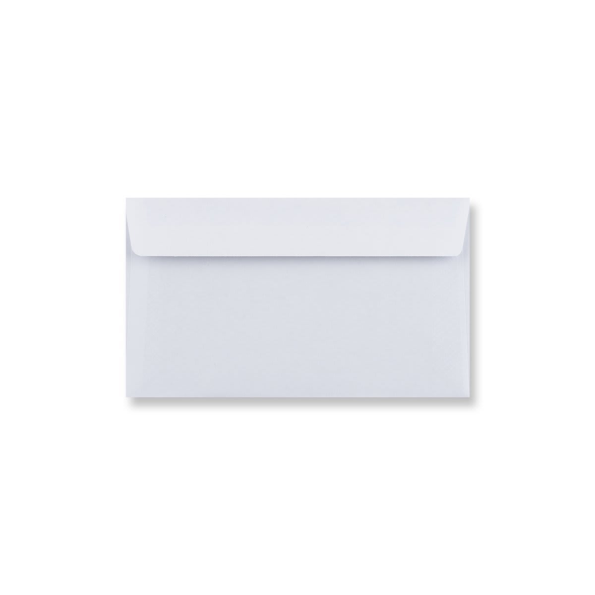89x152mm White Wallet Straight Flap Gummed 80gsm Opaque Envelopes