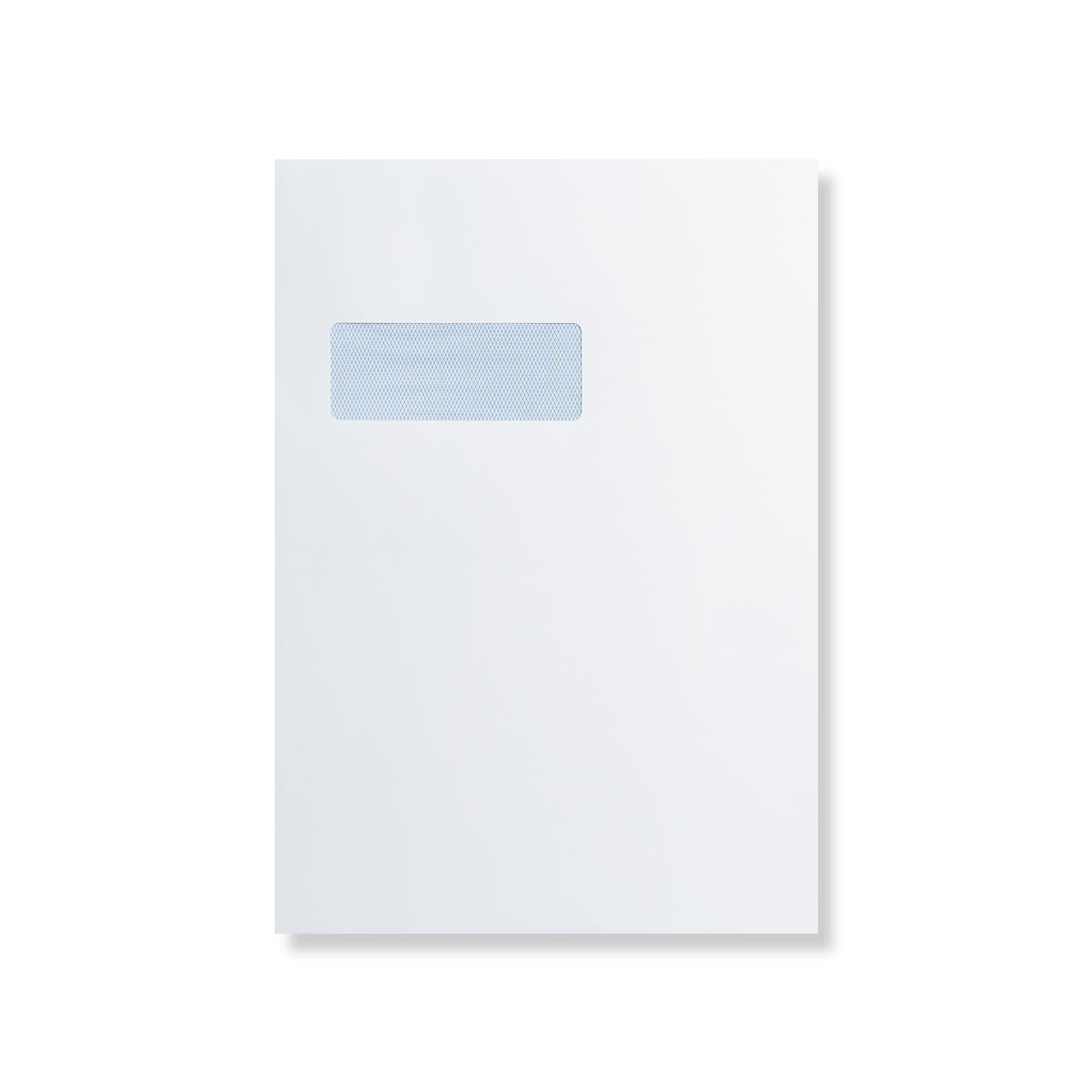 324x229mm C4 WHITE POCKET GUMMED WINDOW 120GSM OPAQUE WOVE