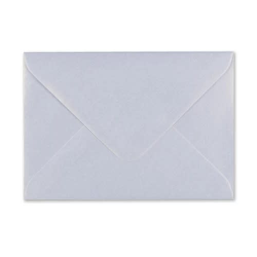 82x113mm C7 Snow White Pearlescent Wallet Gummed Plain 90gsm Wove Envelopes