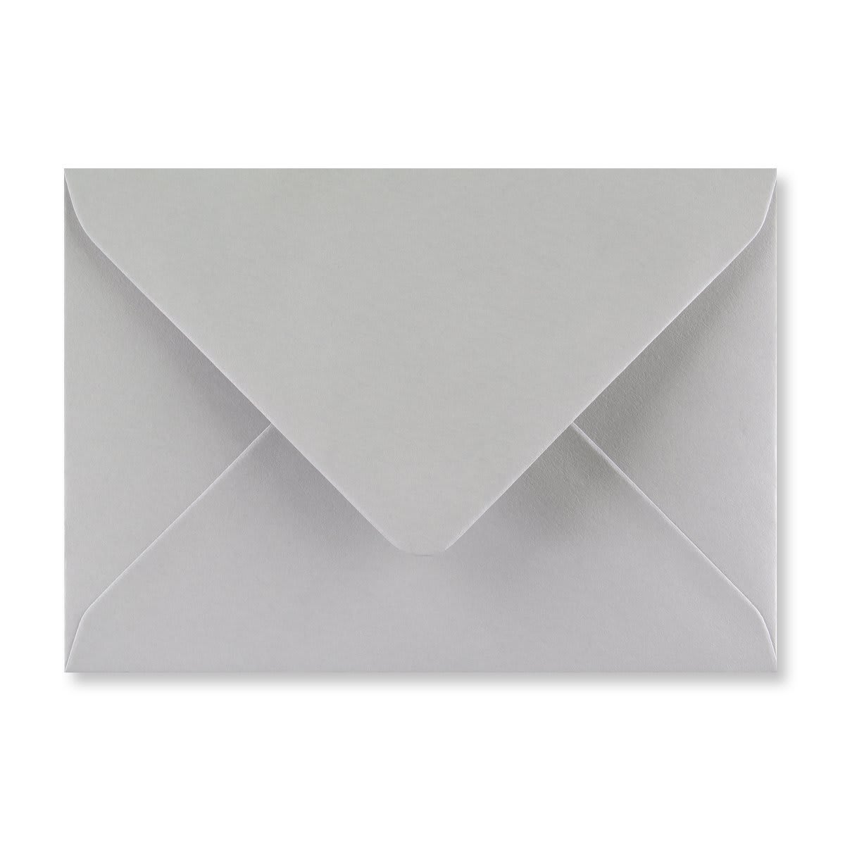 114x162mm C6 Light Grey Wallet V Flap Gummed Plain 120gsm Envelopes