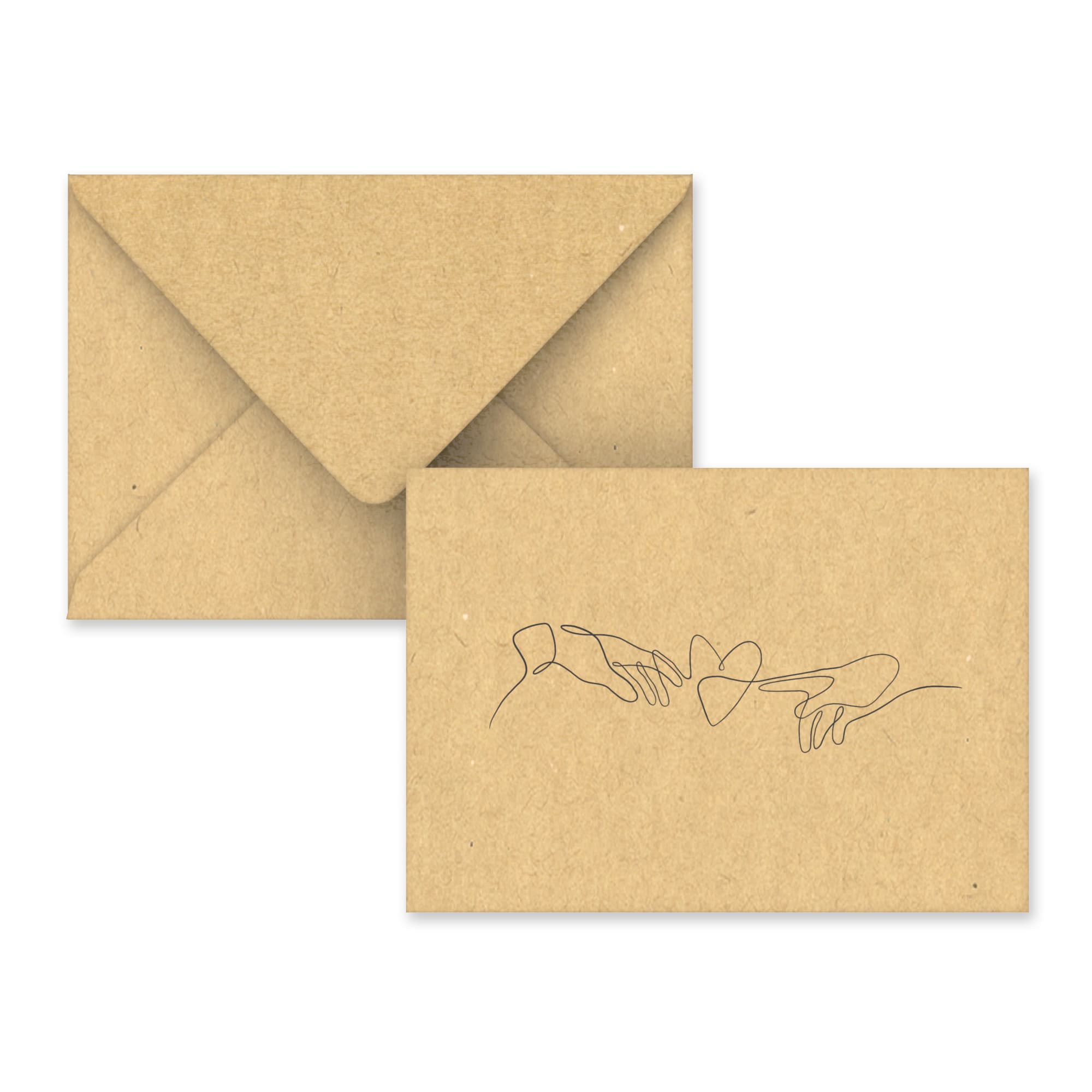 C6 Kraft Printed Live Love Wedding Envelopes