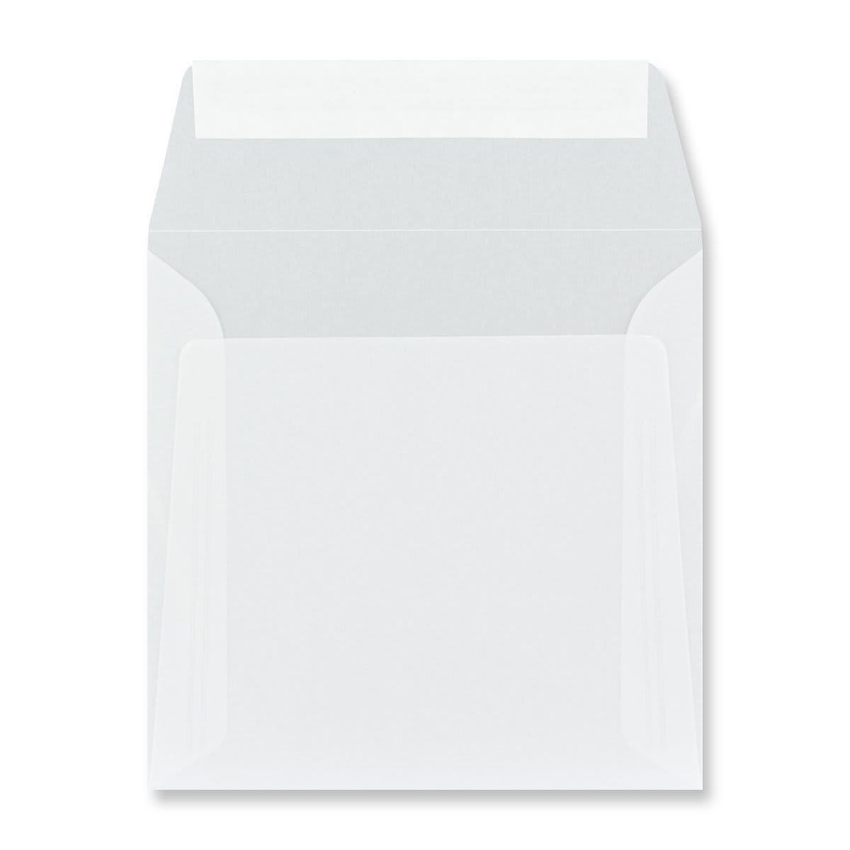 125x125mm Carré Translucide Epochage & Scellage 92g/m² Enveloppes