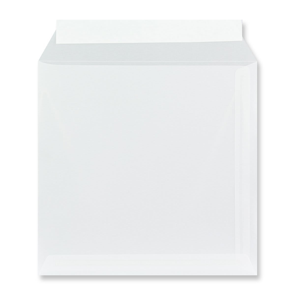 220x220mm Quadrato Trasparente Traslucido Peel & Seal Plain 92gsm Cl Buste
