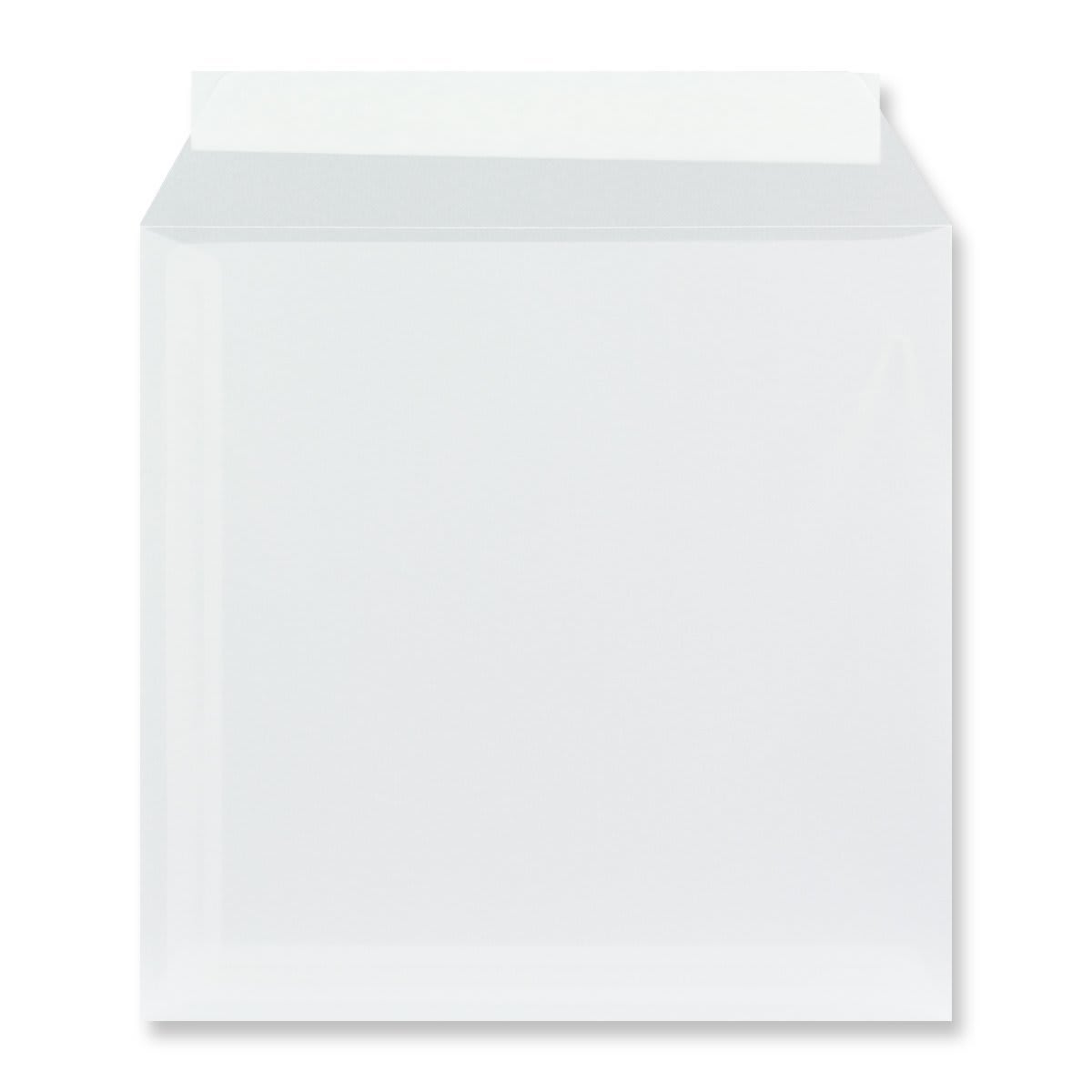 220x220mm Quadrato Trasparente Traslucido Peel & Seal Plain 92gsm Cl Buste