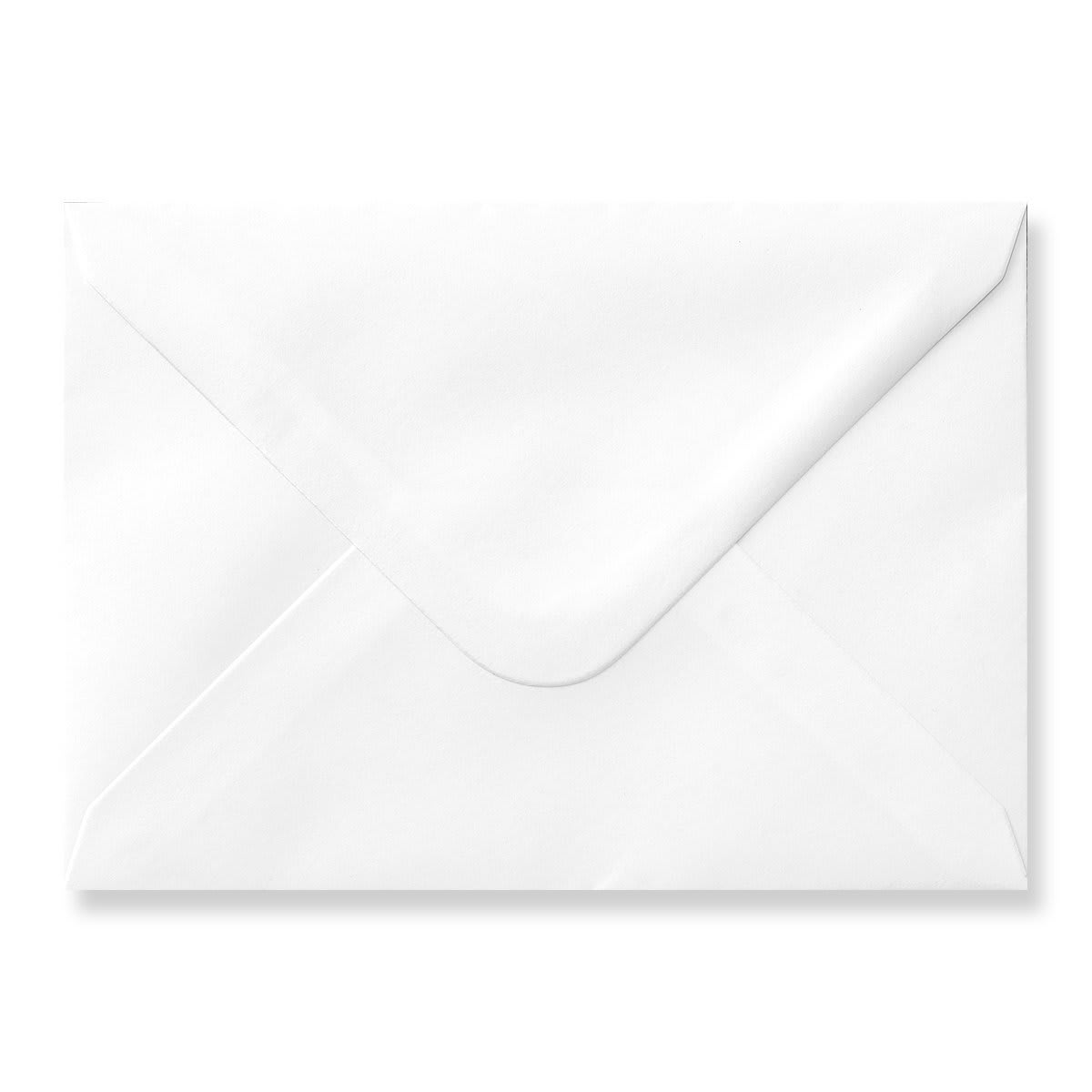 120x165mm White Wallet Gummed V Flap 120gsm Non-opaque Envelopes