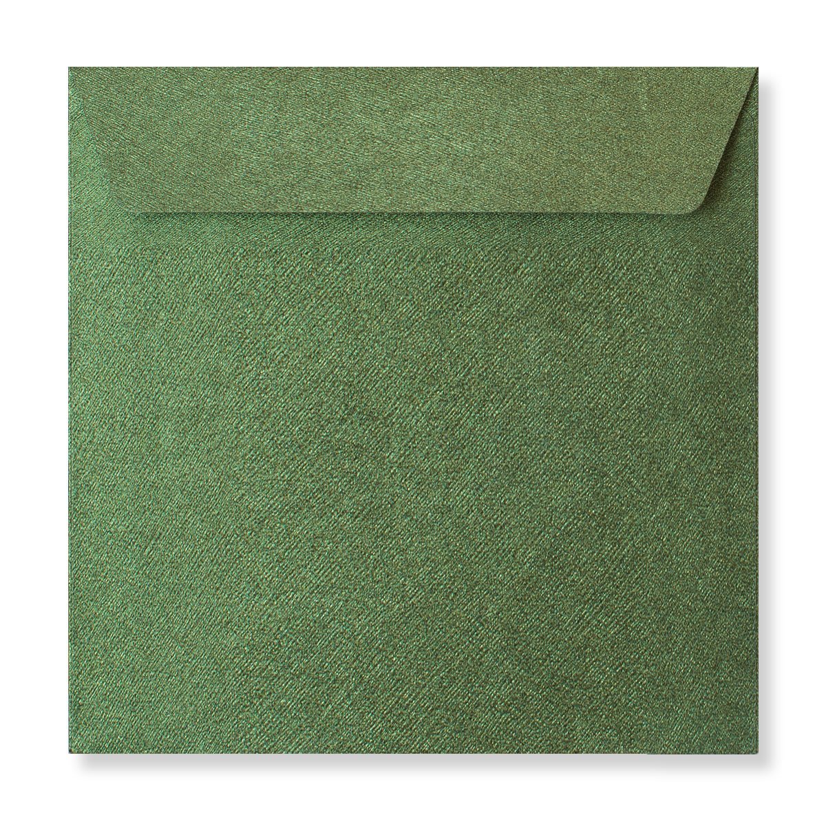 130x130 Forest Green Textured Silk 120gsm Peel & Seal Envelopes