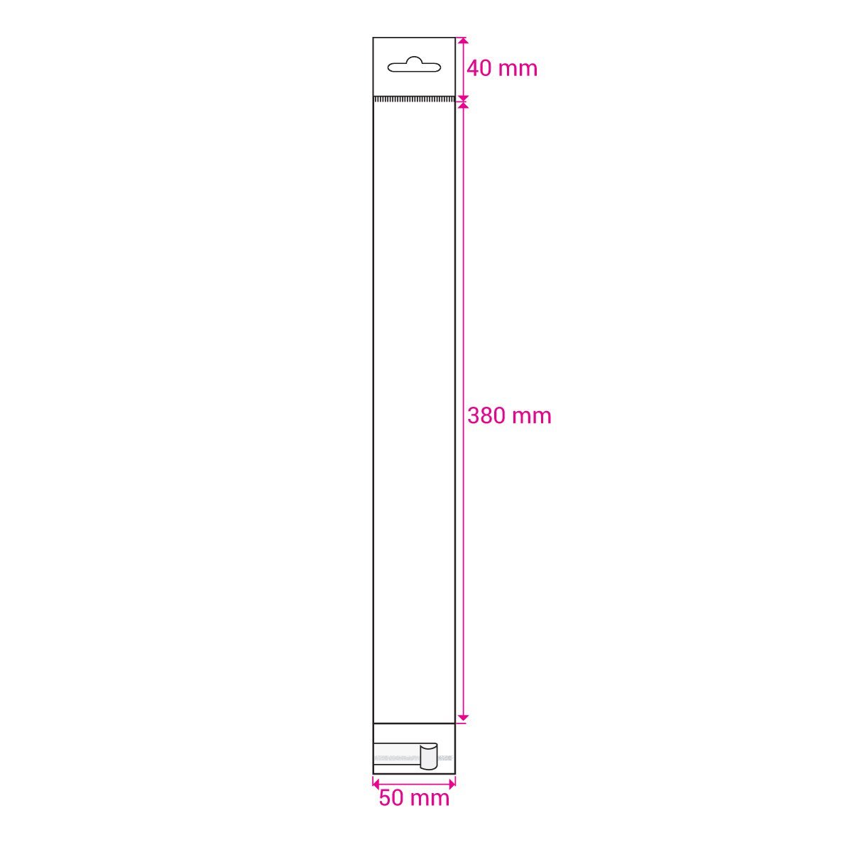 380x50 Cello Peel & Seal With Header Envelopes