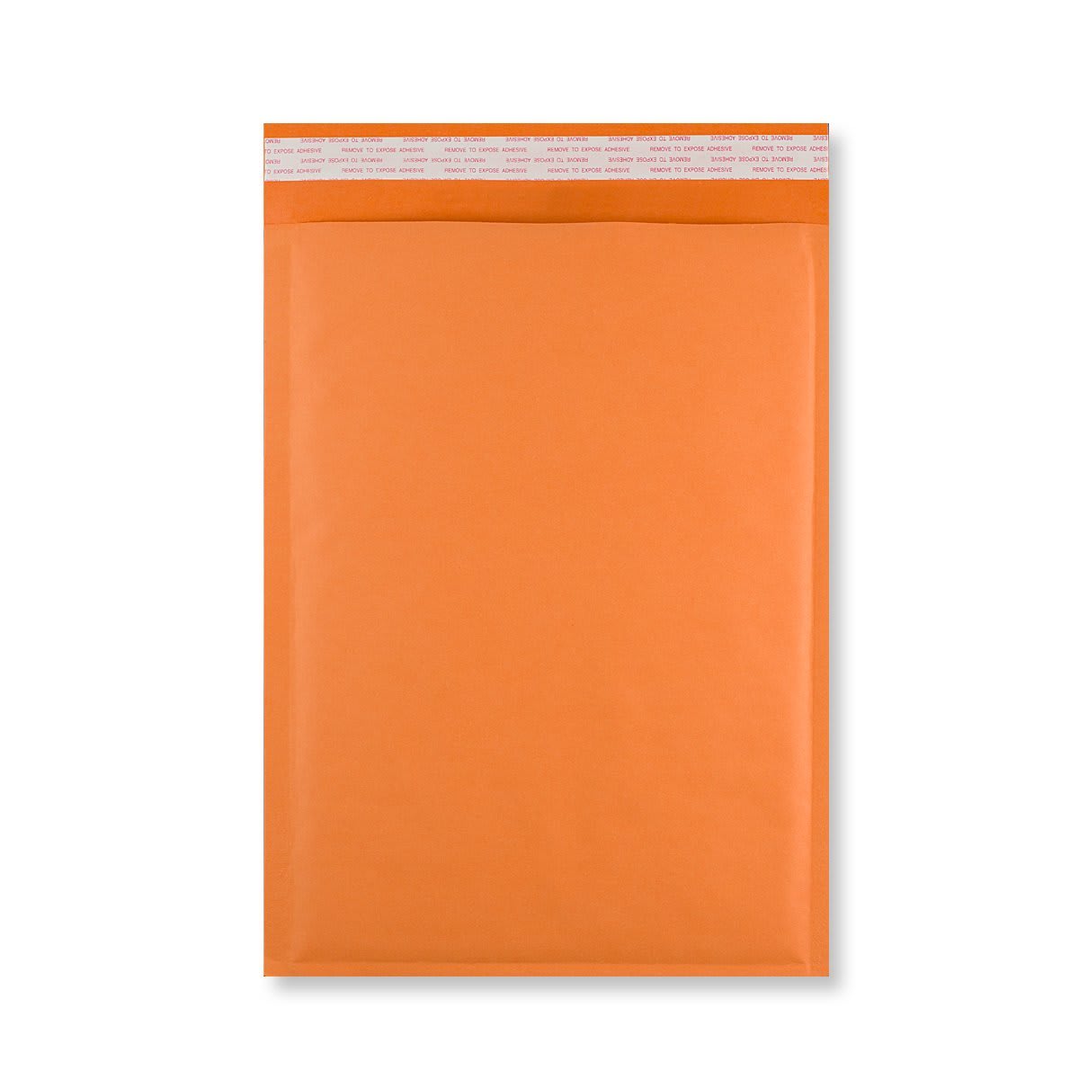 17.72 x 12.6  Orange Paper bubble mailers Peel & Seal