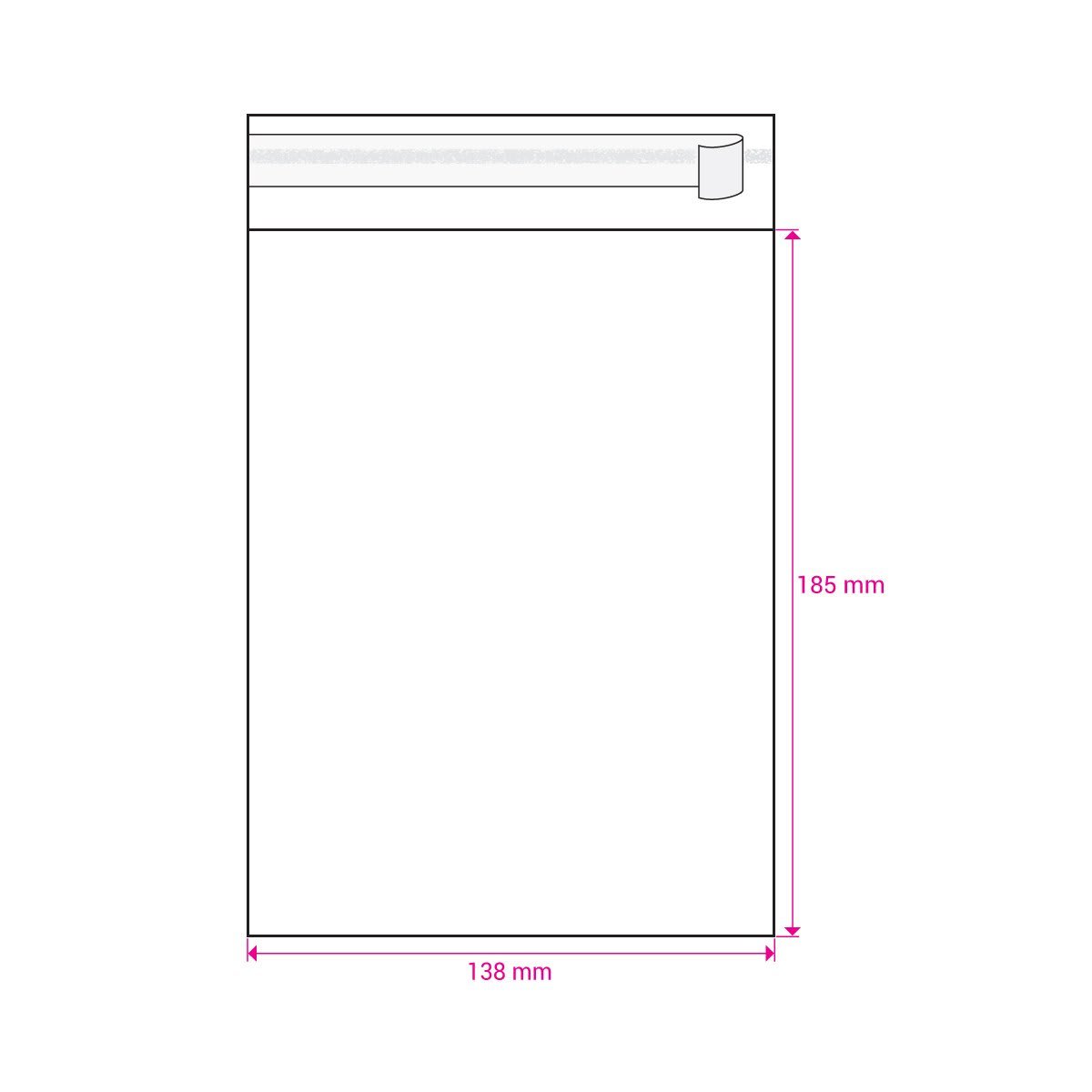 Clear Cello Bags To Fit: 133 x 184 mm (SELF ADHESIVE)